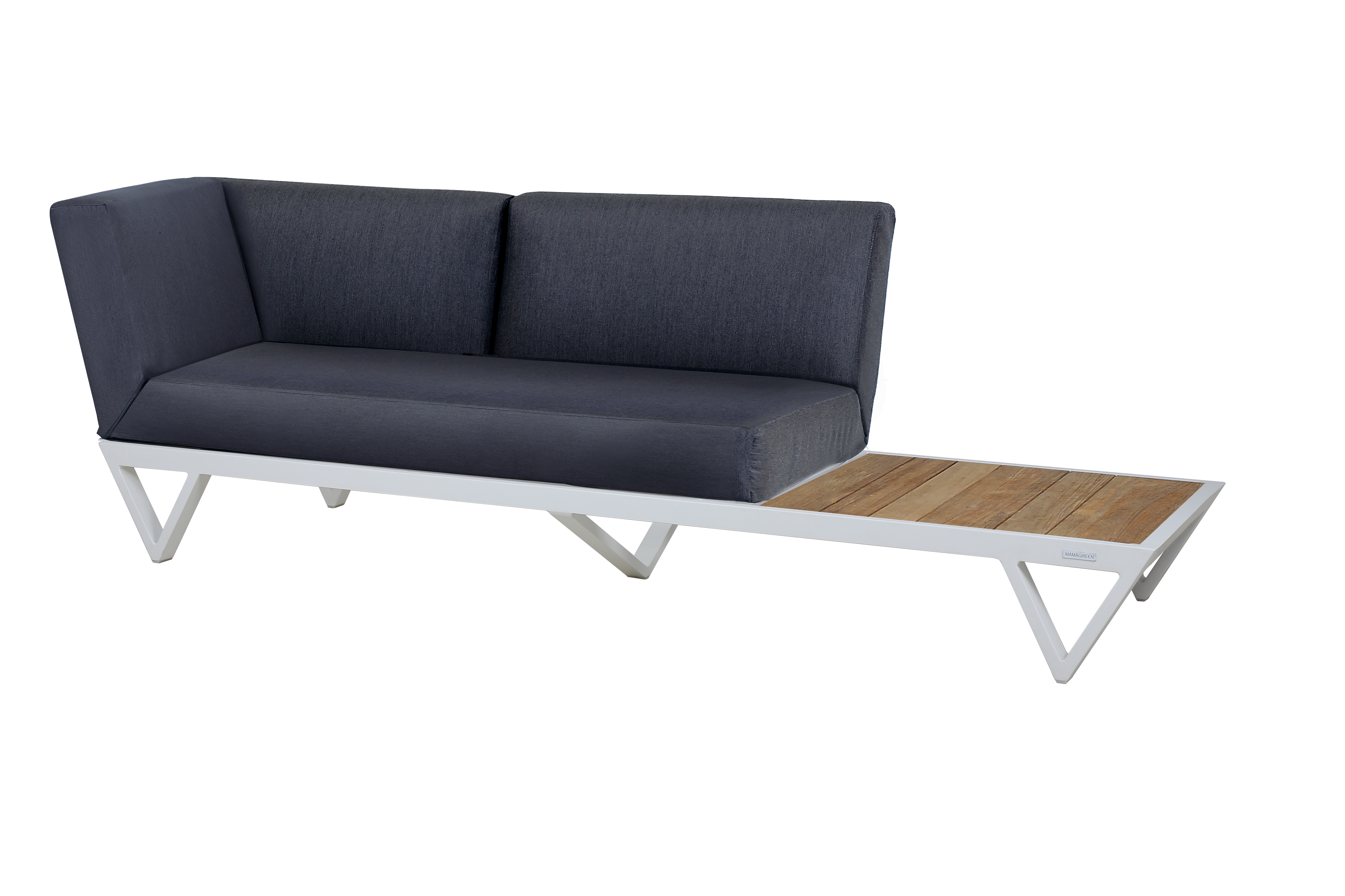 BONDI BELLE Sofa 2 Seater with Table Right Hand Arm - Teak