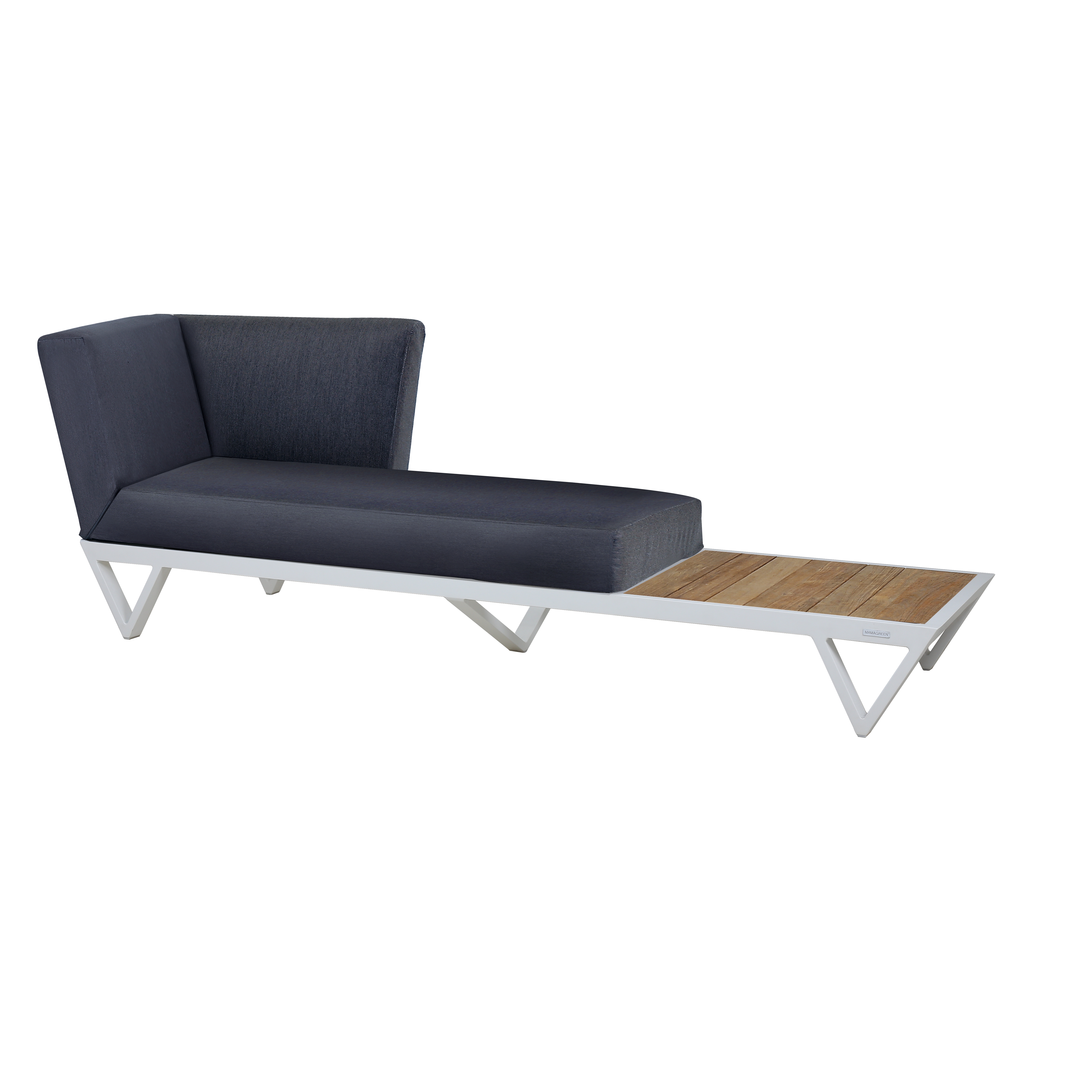 BONDI BELLE Sofa Chaise with Table Right Hand Arm - Teak