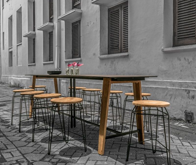 MATCH COUNTER STOOL & SATO COMMUNAL TABLE