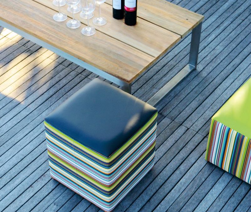 OKO Rectangular Table & STRIPE Stool