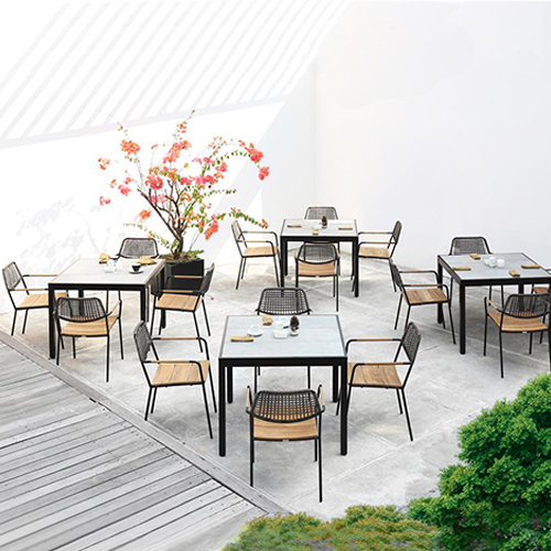 MEIKA Stacking Chair & ALLUX Dining Table