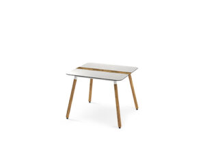 DAISY Dining Table Square 39.5" / 100 cm (Teak Legs)
