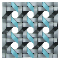 Weaving - wicker-frost-blue - CS.W28 - 10 x 10 x 0,3 cm (4