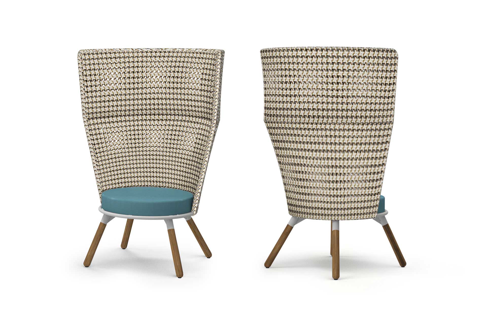 DAISY MAE Chat Chair High Back - Teak Legs - CA1