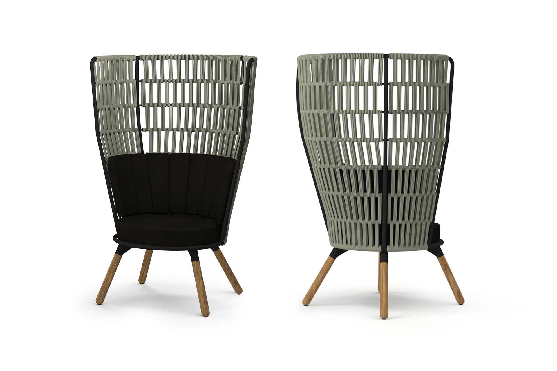 DAISY RAE Chat Chair High Back - Teak Legs - CA1