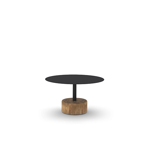 GLYPH Low Table 31.5″ / 80 cm (Alu Top | Teak Base)
