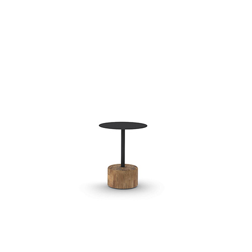 GLYPH Low Table 16″ / 40 cm (Alu Top | Teak Base)
