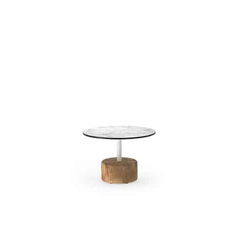 GLYPH Low Table 23.5″ / 60 cm (HPL Top | Teak Base)