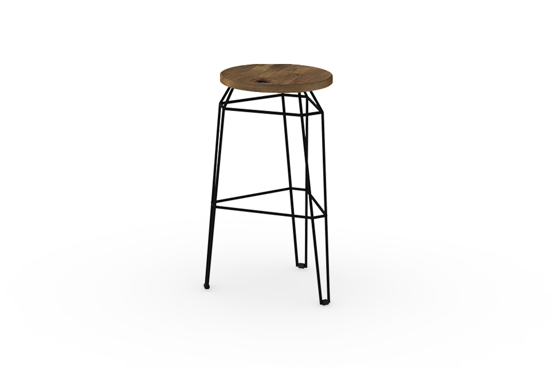 MI185 MATCH Round Bar Stool (Teak) - CA1