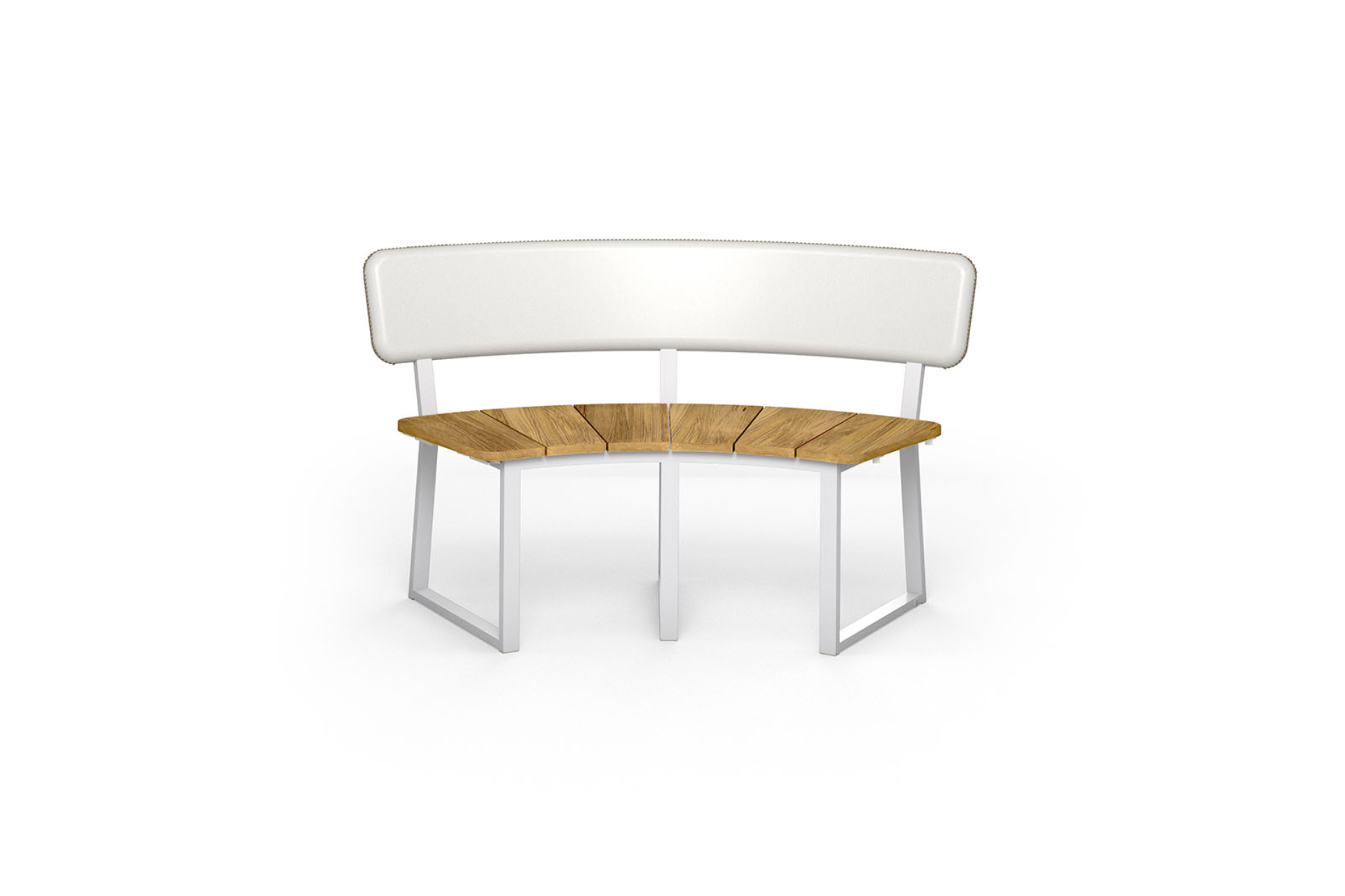 BGN01 BEGONIA Bench with Backrest for Table Dia 127cm - CA1