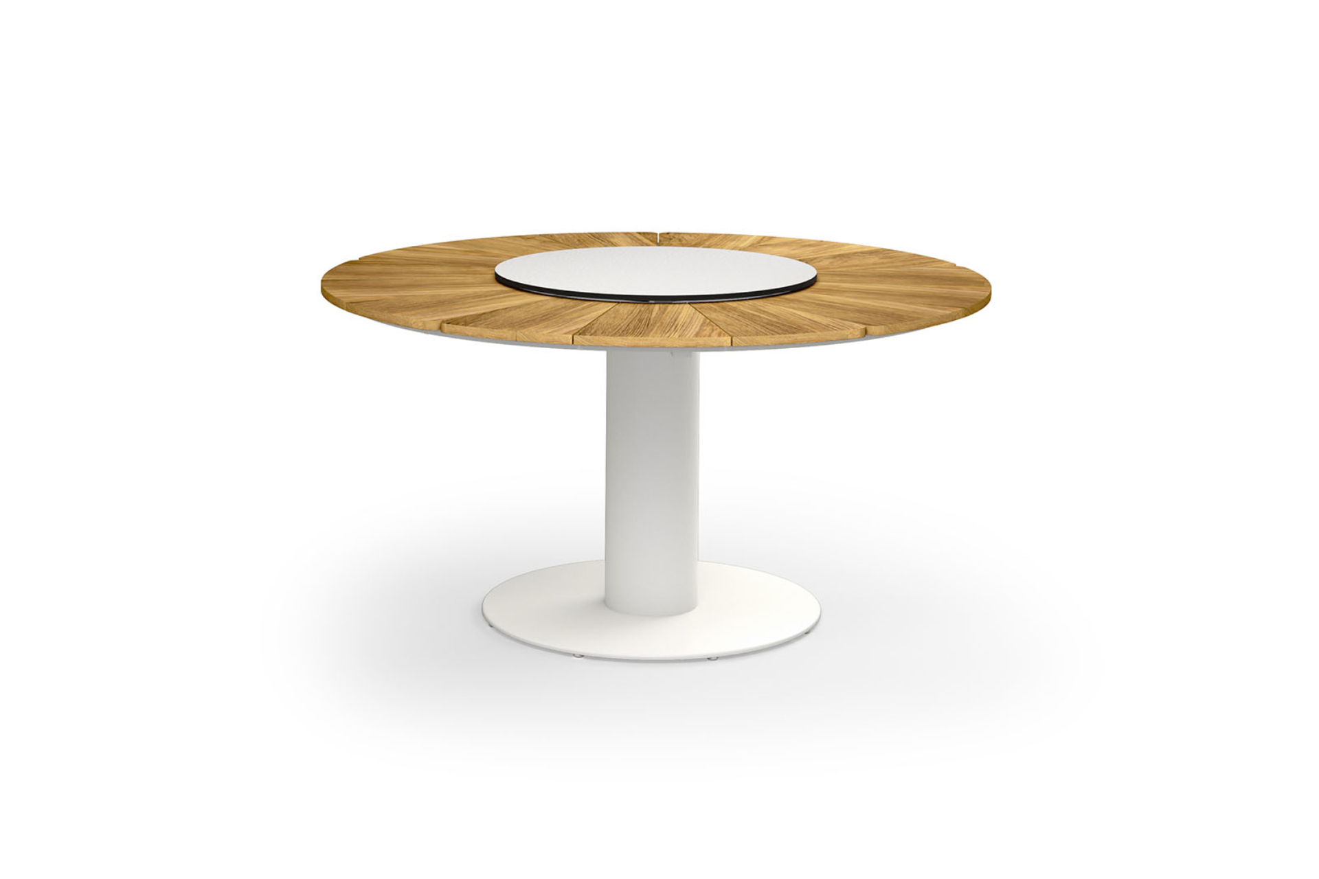 BGN06 BEGONIA Dining Table Dia 158x76Hcm (Teak) with Rotating Tray - CA1