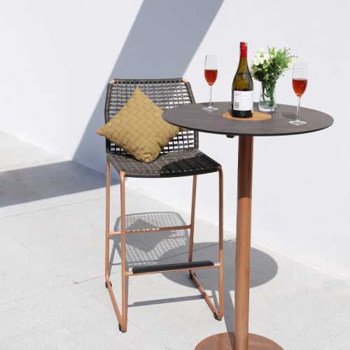 MANDA Bar Side Chair & STIZZY Pedestal Bar Table