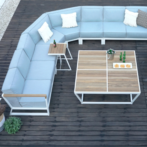 BONDI BEAU Configuration 5, 3-Seater & BONDI Coffee Table Big Square (Teak)