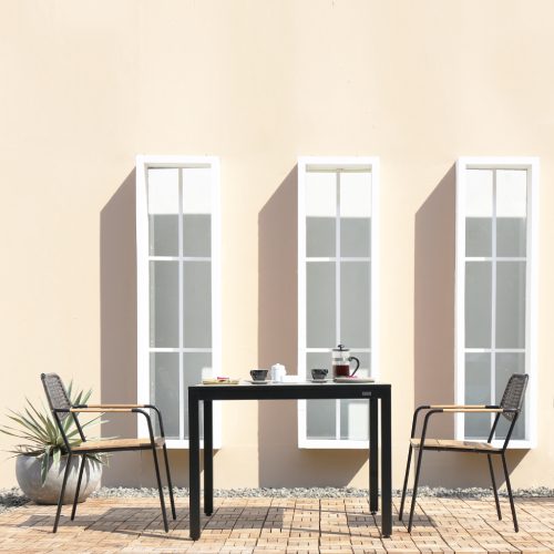 ALLUX Square Table & MEIKA Dining Chair