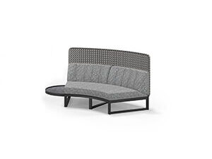MUN016H MUNIA MO Curved Right Hand Modular System (HPL Top High Back)