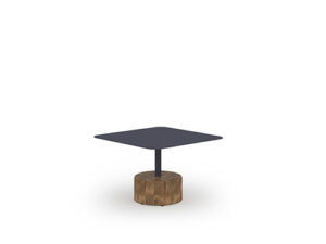 GLYPH Low Table Square 23.5" / 60 cm (Alu Top | Teak Base)