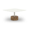 GLY102 GLYPH LOW TABLE SQUARE 80x80cm ALU Top Teak Base - CA1