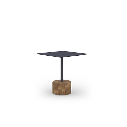 GLYPH Tea Table Square 23.5″ / 60 cm (Alu Top | Teak Base)