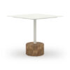 GLY107 GLYPH BISTRO TABLE SQUARE 80x80cm ALU Top Teak Base - CA1