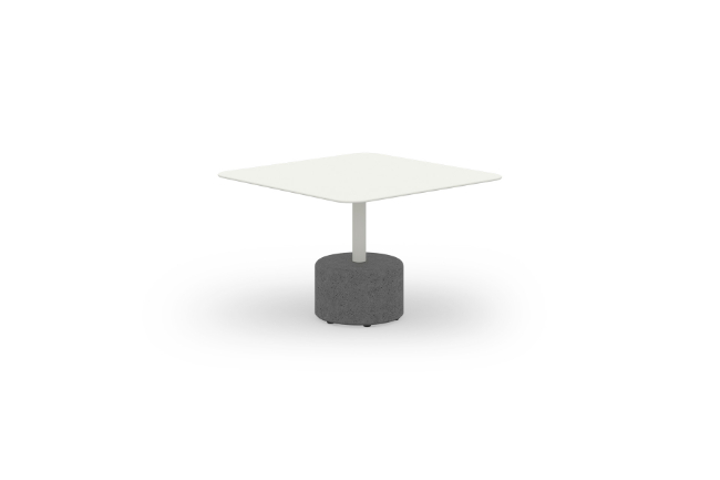 GLY121 GLYPH LOW TABLE SQUARE 60x60cm ALU Top Stone Base - CA1
