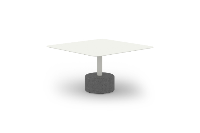GLY122 GLYPH LOW TABLE SQUARE 80x80cm ALU Top Stone Base - CA1