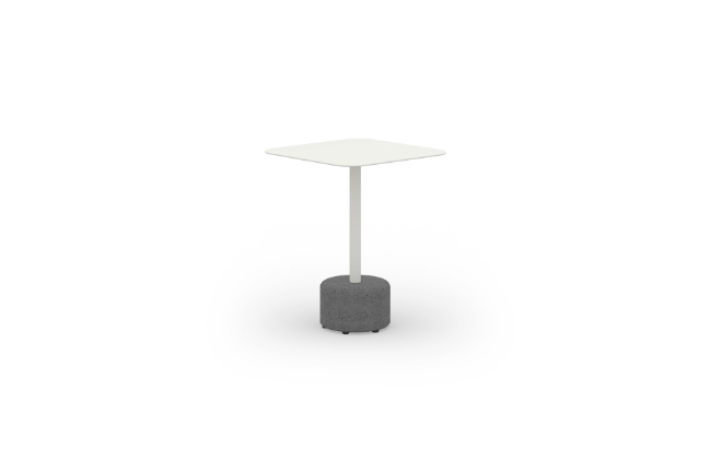 GLY123 GLYPH LOW TABLE SQUARE 40x40cm ALU Top Stone Base - CA1