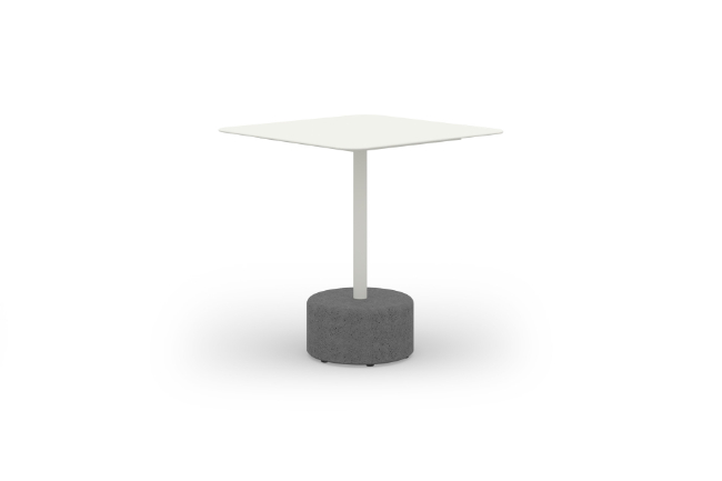 GLY125 GLYPH TEA TABLE SQUARE 60x60cm ALU Top Stone Base - CA1