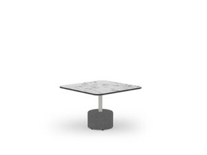 GLYPH Low Table Square 23.5" / 60 cm (HPL Top | Stone Base)