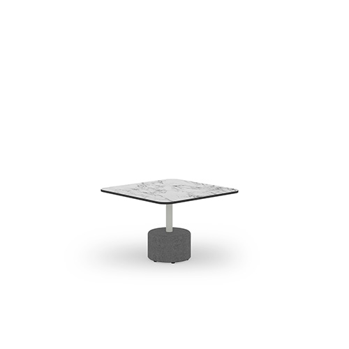GLYPH Low Table Square 23.5″ / 60 cm (HPL Top | Stone Base)