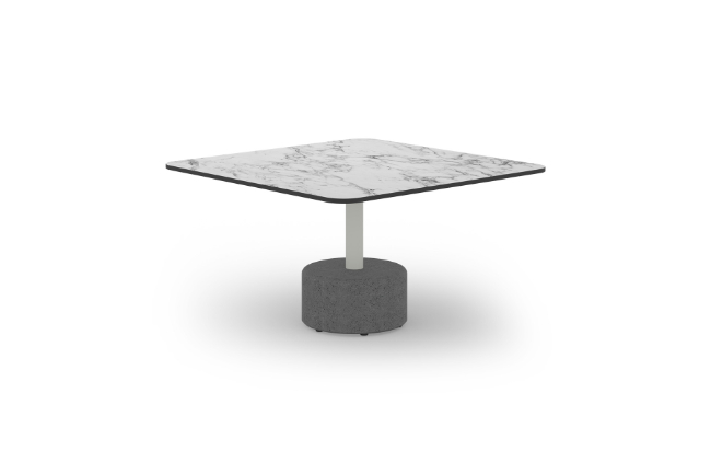 GLY132 GLYPH LOW TABLE SQUARE 80x80cm HPL Top Stone Base - CA1