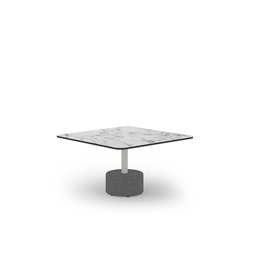 GLYPH Low Table Square 31.5″ / 80 cm (HPL Top | Stone Base)