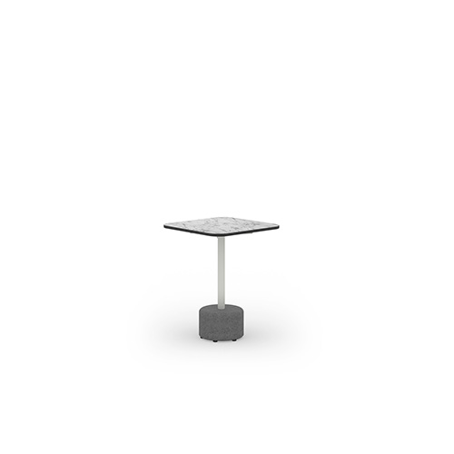GLYPH Low Table Square 16″ / 40 cm (HPL Top | Stone Base)