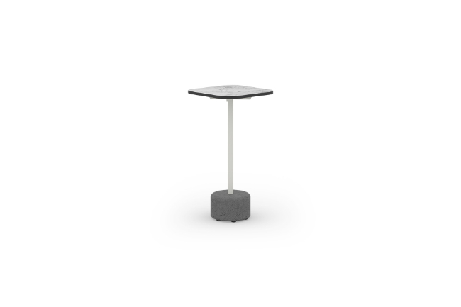 GLY134 GLYPH SIDE TABLE 30x30cm HPL Top Stone Base - CA1