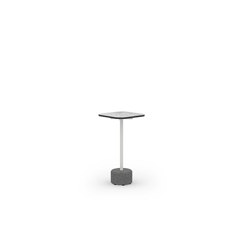 GLYPH Side Table Square 12″ / 30 cm (HPL Top | Stone Base)