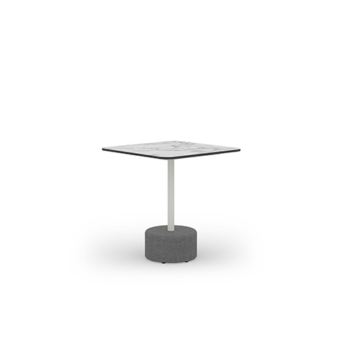 GLYPH Tea Table Square 23.5″ / 60 cm (HPL Top | Stone Base)