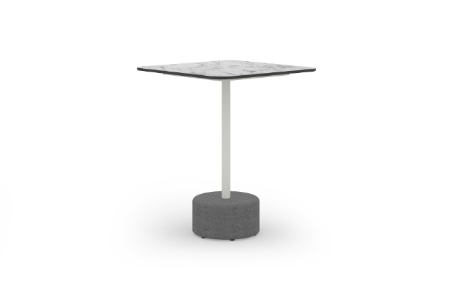 GLY136 GLYPH BISTRO TABLE SQUARE 60x60cm HPL Top Stone Base - CA1