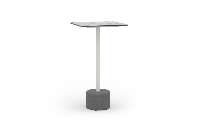 GLY138 GLYPH BAR TABLE SQUARE 60x60cm HPL Top Stone Base - CA1