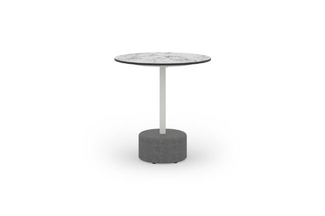 GLY35 GLYPH TEA TABLE Dia.60cm HPL Top Stone Base - CA1