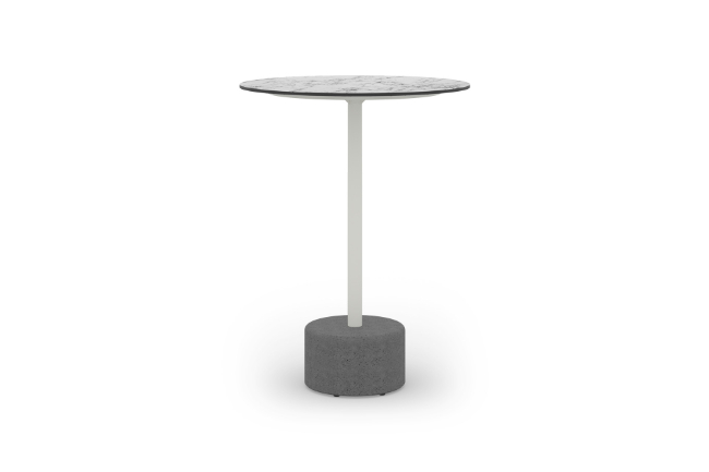 GLY39 GLYPH BAR TABLE DIA.80cm HPL Top Stone Base - CA1
