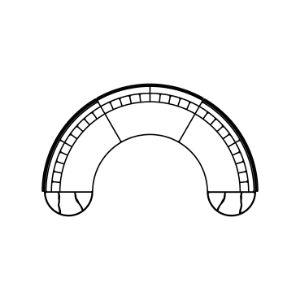 MUNIA MO CIRCULAR High Back Configuration 8 (Teak)