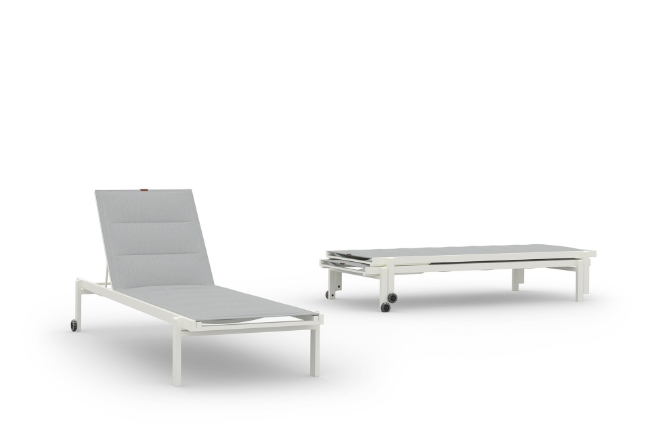 MZ174PSALLUX Stackable Lounger with Wheels (Padded Sling) - CA1