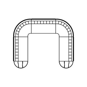 MUNIA MO U-SHAPE Configuration 3 (Teak)