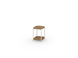TITAN Side Table with Shelf 16" / 40 cm (Teak)