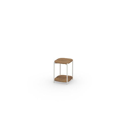 TITAN Side Table with Shelf 16″ / 40 cm (Teak)