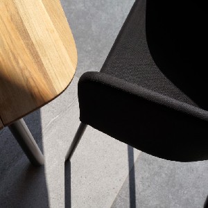 ZUPY Dining Chair Monocolor & Dining Table Detail