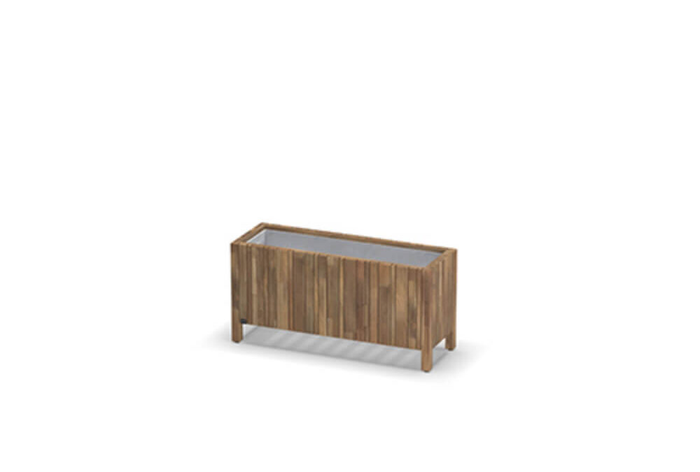 IMO Teak Planter 103 x 35 x 51cm / 40.5″ x 14″ x 20″