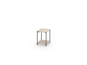 TITAN Side Table with Shelf 16" / 40 cm (Sintered Stone)