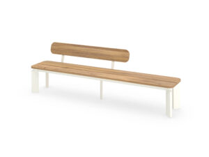 TITAN Bench 102" / 260 cm with Backrest (Teak) - Right