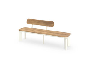 TITAN Bench 79" / 200 cm with Backrest (Teak) - Right