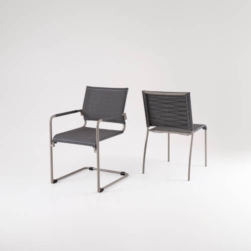 NATUN Cantilever (Sling Armrest) & Stacking Side Chair